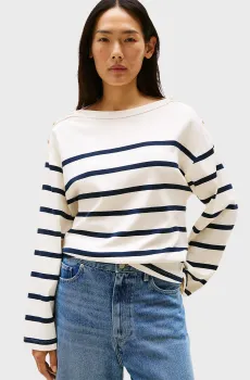 Женский белый джемпер в полоску Белый S Tommy Hilfiger WW0WW45760