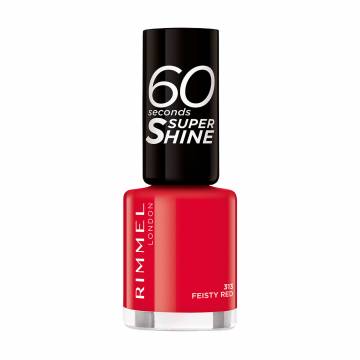 Лак для ногтей Rimmel 60 Seconds Super Shine 313 Feisty Red, 8 мл Лак для ногтей Rimmel 60 Seconds Super Shine 313 Feisty Red, 8 мл