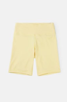 Облягаючі шорти з високою талією - світло-жовтий