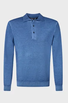 Мужское синее шерстяное поло Синий 3XL Pierre Cardin PC.-C5 50704.5037