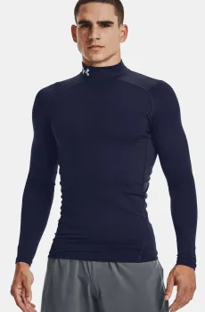 Мужской темно-синий термореглан UA CG Armour Comp Mock Синий S Under Armour 1366072-410
