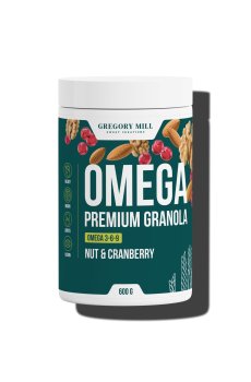 Омега-Гранола Горіх та Журавлина Gregory Mill Omega Nut & Cranberry Premium Granola, 600 г