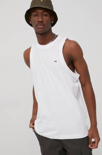 Хлопковая футболка Tommy Jeans (2-pack) цвет белый Хлопковая футболка Tommy Jeans (2-pack) цвет белый