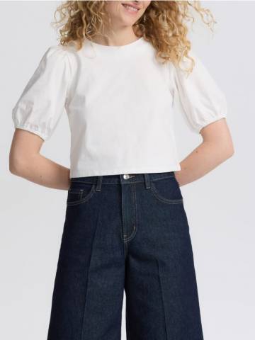 Reserved - Блузка з завязками на спині - білий - 436FS-00X