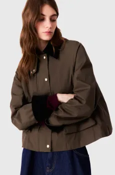 Женская оливковая куртка 2в1 Оливковый 34 MAJE MFPBL00847_Khaki