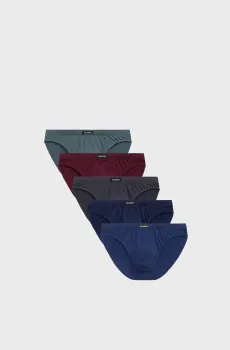 Мужские брифы (5 шт) Разноцветный XL Atlantic 5SMP-002