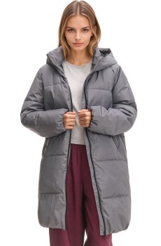 Cropp - Стьобане пальто з капюшоном - light grey