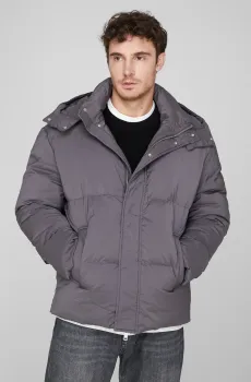 Мужской серый пуховик Серый S PRPY PMOUTSKF0019