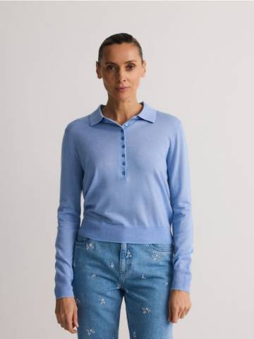 Reserved - LADIES` BLOUSE - світло-блакитний - TX191-50M Reserved - LADIES` BLOUSE - світло-блакитний - TX191-50M