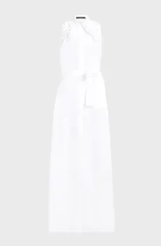 Женское белое платье FLOWER SHIRT DRESS Белый 38 Karl Lagerfeld A2W13004