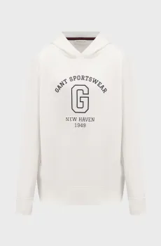 Мужское белое худи GRAPHIC Белый XXL Gant 2067033