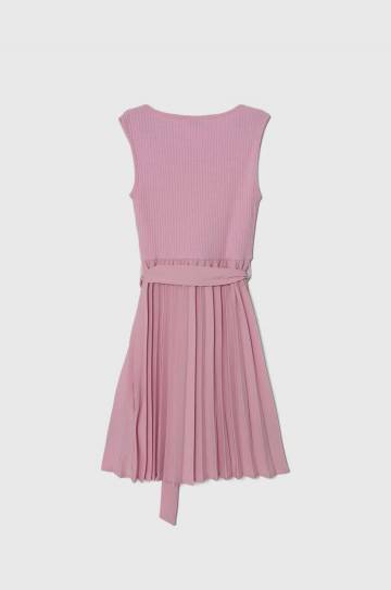 Детское платье Guess цвет розовый midi расклешённая