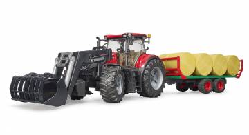Трактор Bruder Case IH Optum 300CVX з причепом для тюків (03198) Трактор Bruder Case IH Optum 300CVX з причепом для тюків (03198)