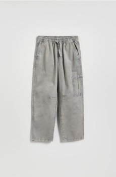 Reserved - Бавовняні штани - пильно-зелений - 438HK-97X