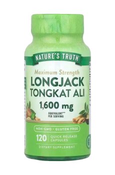 Эврикома длиннолистная Natures Truth Longjack Tongkat Ali 1600 мг, 120 капсул быстрого высвобождения