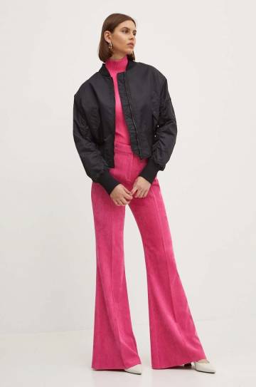 Куртка-бомбер HUGO женская цвет чёрный переходная oversize 50517107 Куртка-бомбер HUGO женская цвет чёрный переходная oversize 50517107