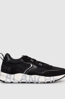 Черные кроссовки CLUB01 с фактурным логотипом