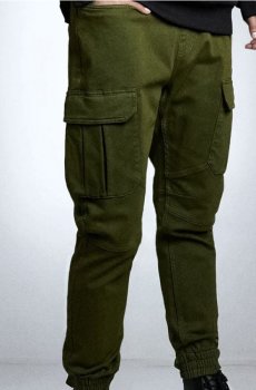 Джинси jogger cargo - темно-зелений