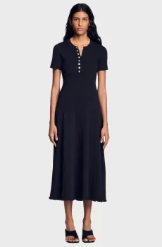 Женское черное платье Черный 34 Sandro SFPRO04930_Black