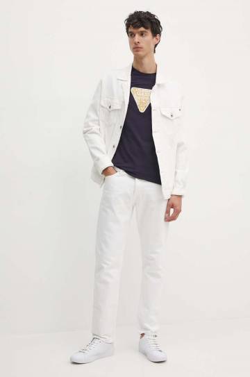 Футболка Guess мужская цвет синий с принтом M4YI35 J1314 Футболка Guess мужская цвет синий с принтом M4YI35 J1314