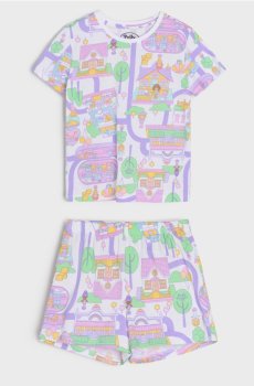 Двокомплектна бавовняна піжама Polly Pocket - білий
