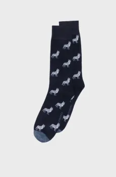 Мужские темно-синие носки с узором Синий 39-42 SPRINGFIELD 652148