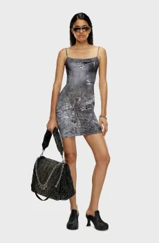 Женское серое платье D-HOPPYN Серый M Diesel A13351 0QIAD