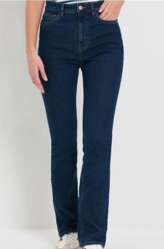 Джинси bootcut flare з високою талією - темно-синій