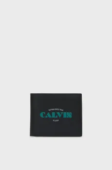 Мужской черный кожаный кошелек GRAPHIC Черный ONESIZE Calvin Klein LV04D1255G