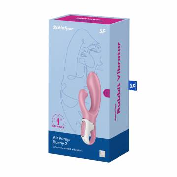 Вибратор-кролик Satisfyer Air Pump Bunny 2 Inflatable Rabbit Vibrator розовый, 1 шт Вибратор-кролик Satisfyer Air Pump Bunny 2 Inflatable Rabbit Vibrator розовый, 1 шт