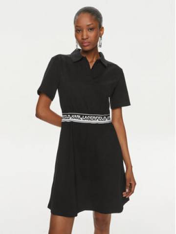 KARL LAGERFELD Повсякденна сукня 241W1350 Чорний Regular Fit KARL LAGERFELD Повсякденна сукня 241W1350 Чорний Regular Fit