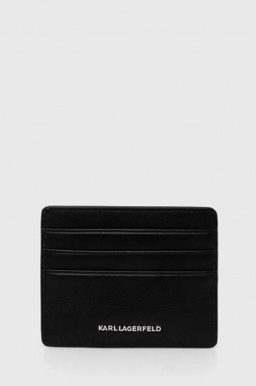 Кожаный чехол на карты Karl Lagerfeld цвет чёрный 245W3216 Кожаный чехол на карты Karl Lagerfeld цвет чёрный 245W3216