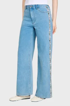 Женские голубые джинсы Голубой 38 Sandro SFPJE00797_Blue Jean