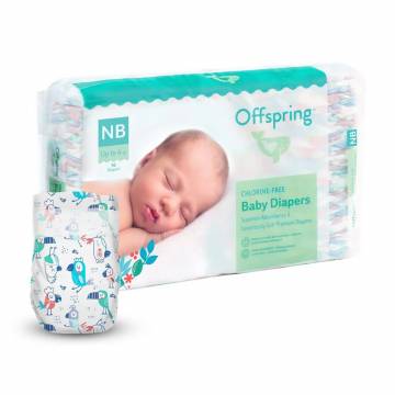 Подгузники Offspring Pat the Parrot, размер NB (до 4 кг), 56 шт Подгузники Offspring Pat the Parrot, размер NB (до 4 кг), 56 шт