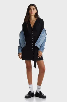 Женское черное платье TJW BUTTERFLY SS MINI DRESS EXT Черный XS Tommy Jeans DW0DW20187
