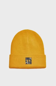 Женская желтая шапка UA Halftime Cuff-BLK Желтый ONESIZE Under Armour 1373101-711