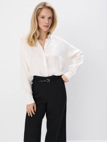 Mohito - Сорочка з купро та віскози - кремовий - 42