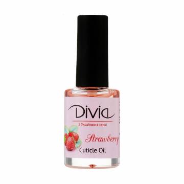 Масло для кутикулы Divia Cuticle Oil Клубника, 11 мл Масло для кутикулы Divia Cuticle Oil Клубника, 11 мл