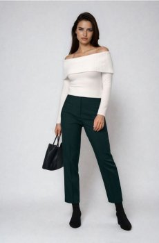 Штани-сигарети - синьо-зелений