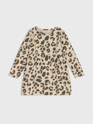 Сукня з довгим рукавом - нюдовий