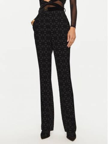 Elisabetta Franchi Штани з тканини PA-051-47E2-V430 Чорний Regular Fit Elisabetta Franchi Штани з тканини PA-051-47E2-V430 Чорний Regular Fit
