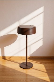 Бездротова настільна LED-лампа з регулюванням яскравості - коричневий