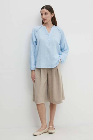 Хлопковая блузка Answear Lab женская однотонная Хлопковая блузка Answear Lab женская однотонная