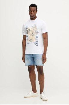 Хлопковая футболка Guess