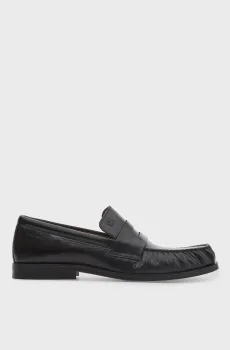 Мужские черные кожаные лоферы ESS RUBBER Черный 41 Calvin Klein HM0HM02171