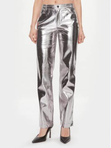 Guess Штани зі штучної шкіри W4RB33 WFWP0 Срібний Regular Fit Guess Штани зі штучної шкіри W4RB33 WFWP0 Срібний Regular Fit