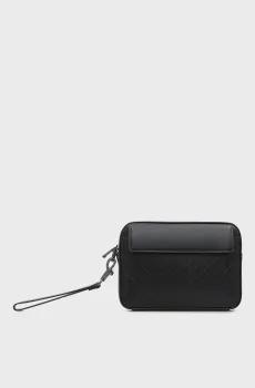 Мужская черная кожаная борсетта REFINED Черный ONESIZE Calvin Klein LV04D1369G