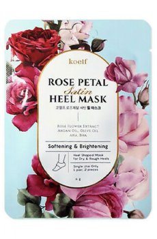 Смягчающая маска для пяток Koelf Rose Petal Satin Heel Mask, 6 г
