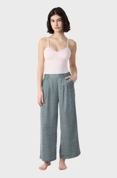 Женские темно-зеленые брюки с узором RHETT Зеленый S Etam 6551441