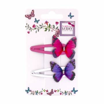 Заколки для волос Lukky Бабочки со стразами, 2 шт (T18537) Заколки для волос Lukky Бабочки со стразами, 2 шт (T18537)